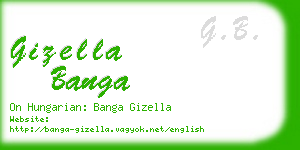 gizella banga business card